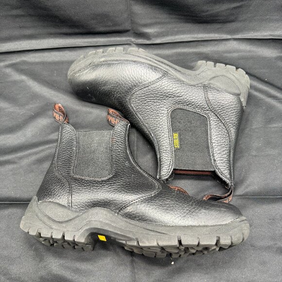 Brahma Oakland Sz 7.5 Black Leather Steel Toe Work Boots Oil Slip Resistant main image 7